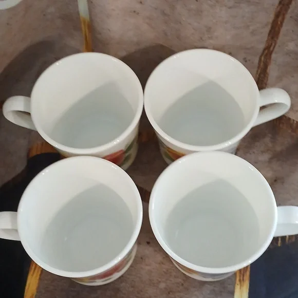 Vintage Corning Summer blush coffee cups set of 4 - Picture 2 of 4